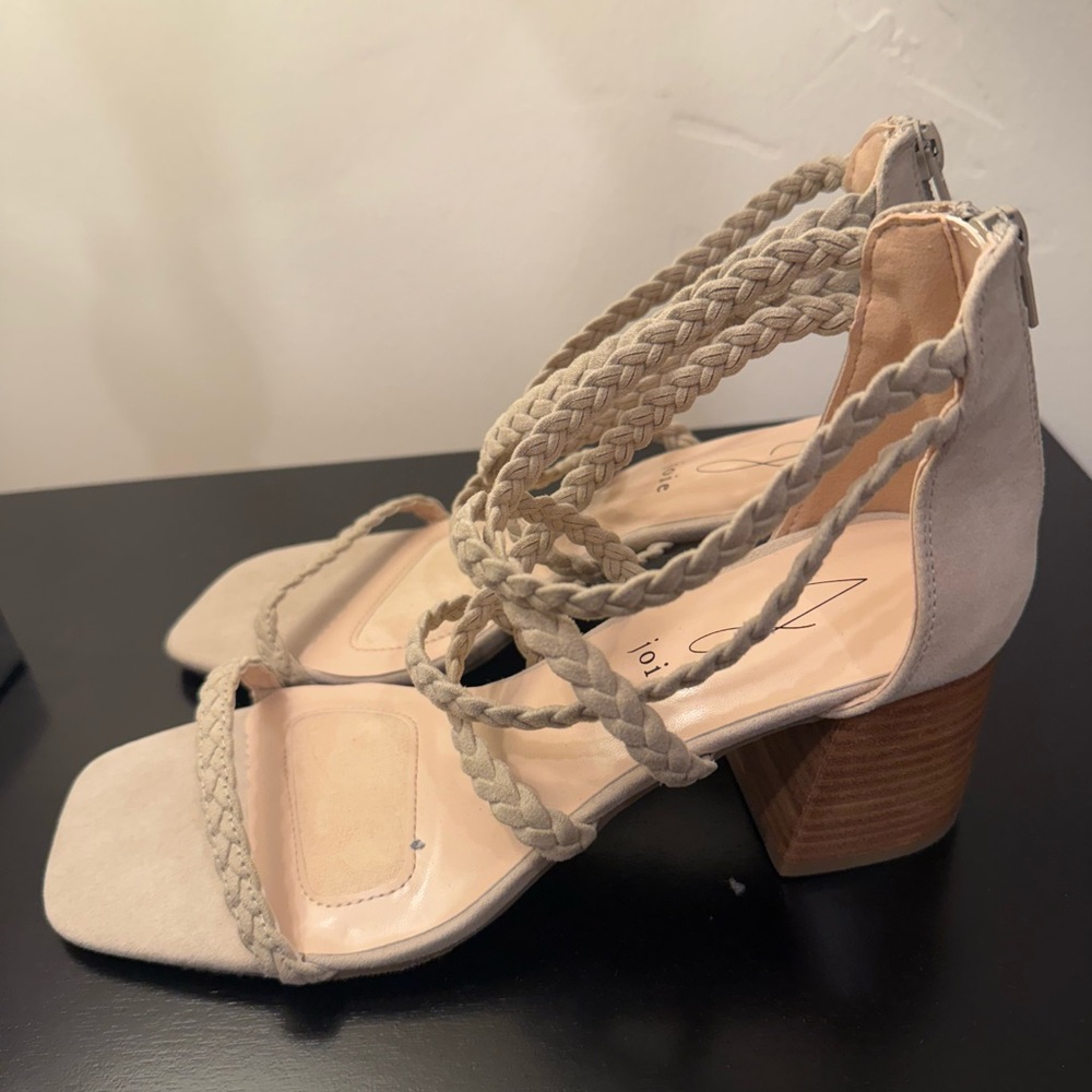 Elegant Cream Braided Sandals